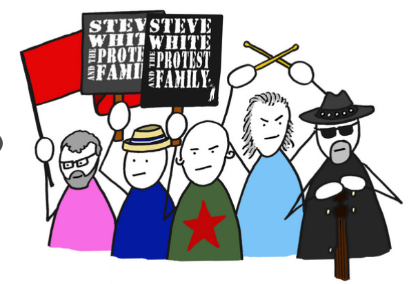 Steve White & The Protest Family, “Evidence-Based Punk Rock”